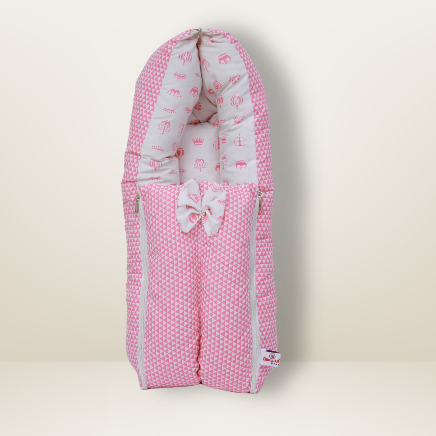 Bundle 4 | Pink | GB Swaddle Bed,GB Comfy Net Bed,GB Baby Organizer and GB Feeding Cushion