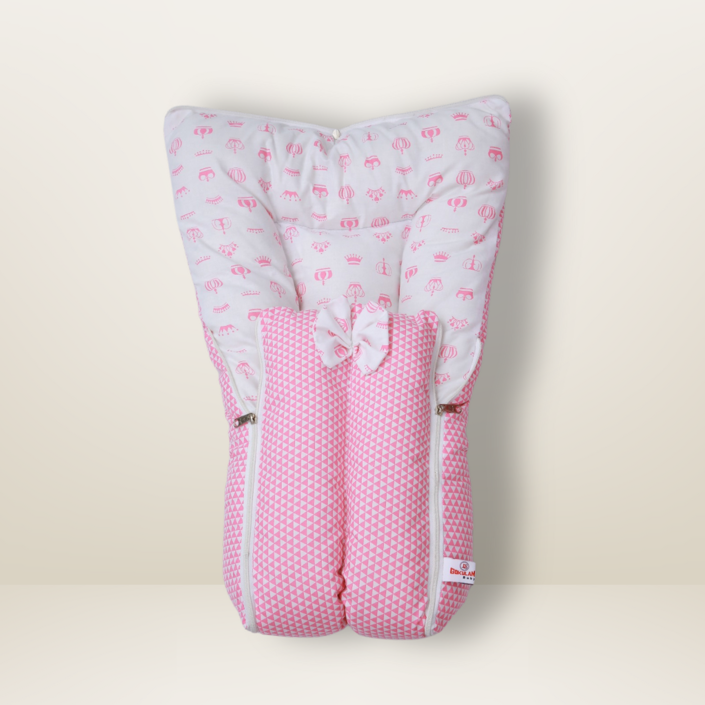 Bundle 4 | Pink | GB Swaddle Bed,GB Comfy Net Bed,GB Baby Organizer and GB Feeding Cushion