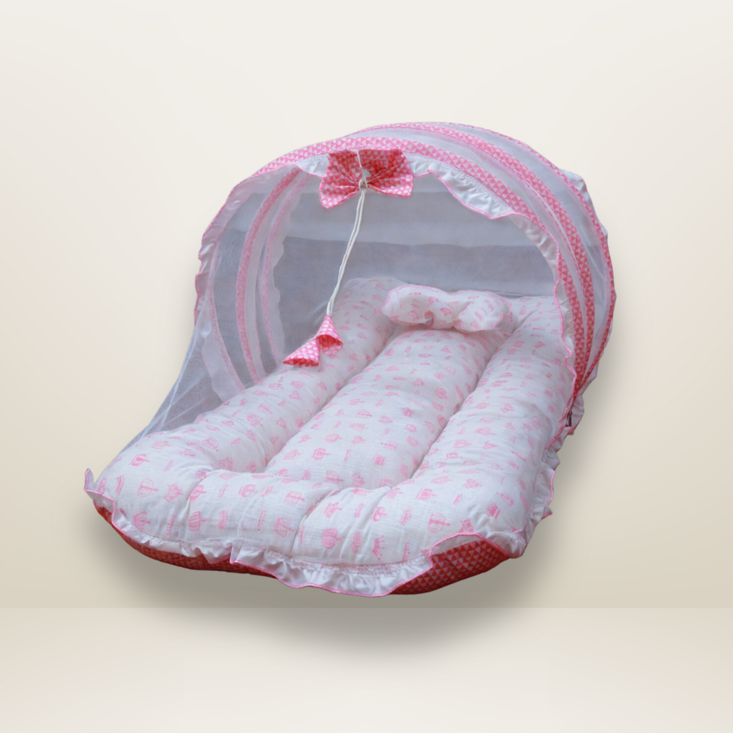 Bundle 3 Luxe | Pink | GB Swaddle Bed Luxe,GB Dreamy Net Bed and GB Cocoon Bed Cradle