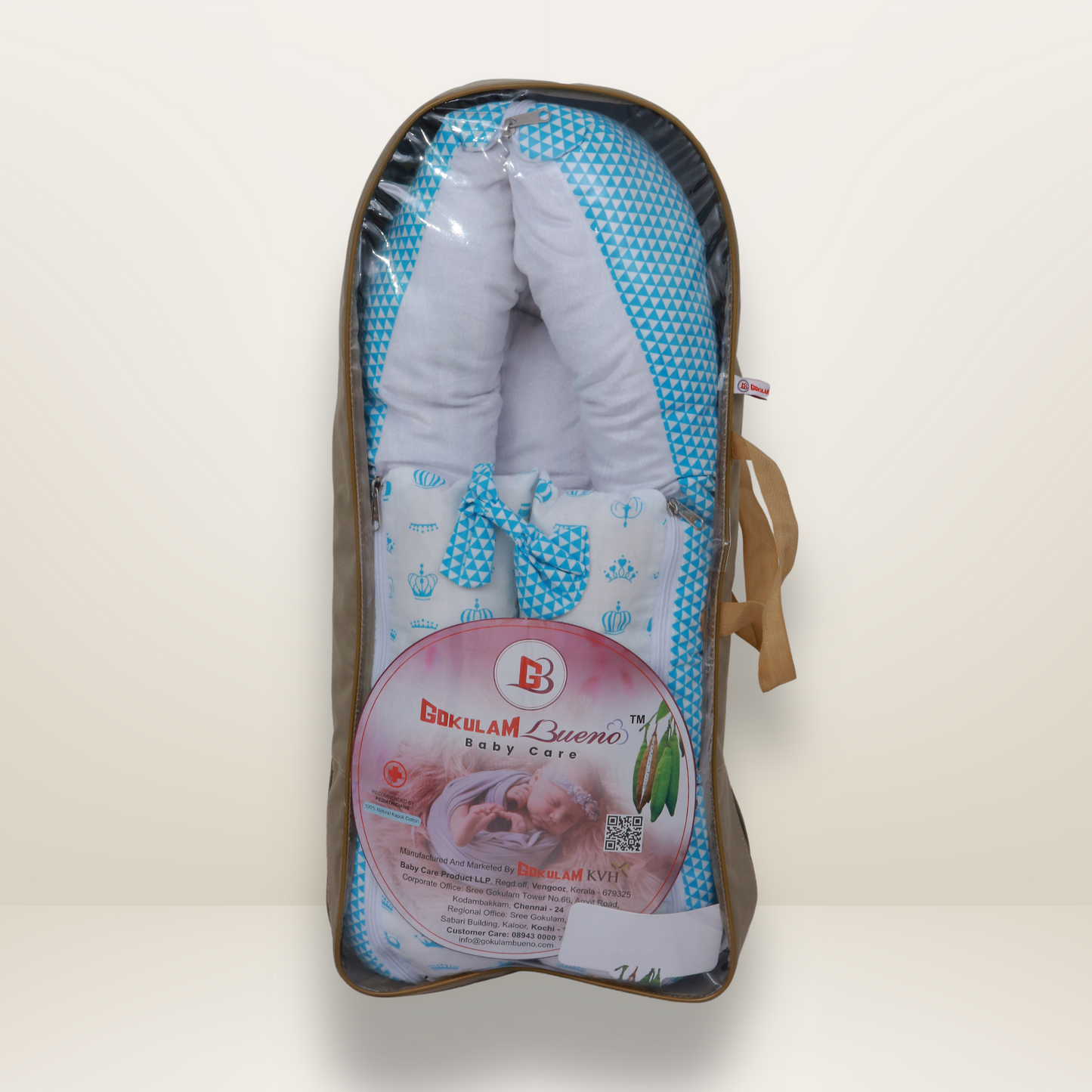 Bundle 3 Luxe | Sky Blue | GB Swaddle Bed Luxe,GB Dreamy Net Bed and GB Cocoon Bed Cradle
