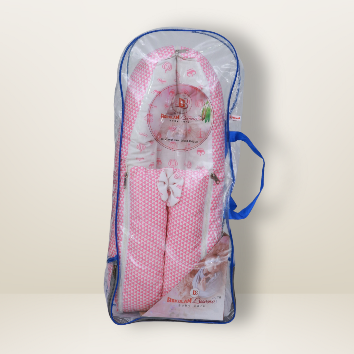 Bundle 4 | Pink | GB Swaddle Bed,GB Comfy Net Bed,GB Baby Organizer and GB Feeding Cushion