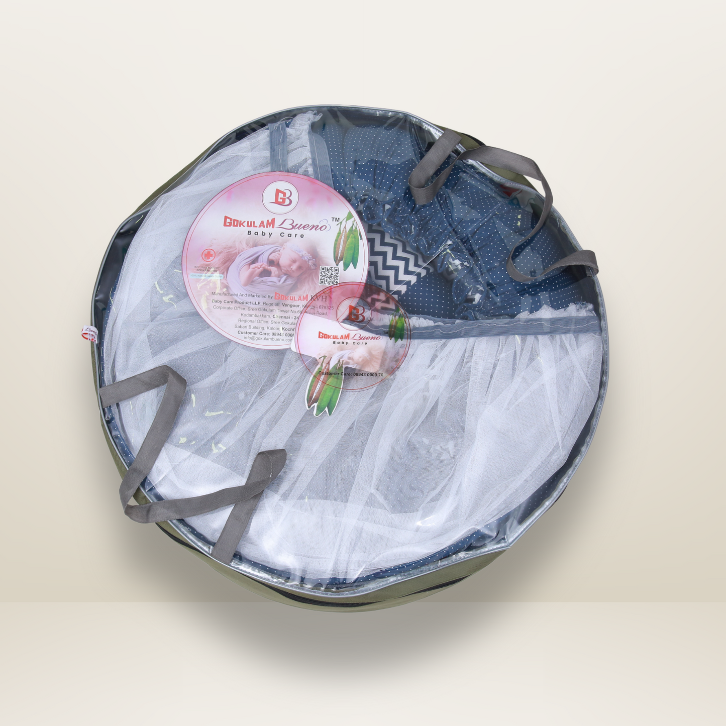 Bundle 6 | Blue | GB Swaddle Bed Luxe,GB Feeding Cushion,GB Dreamy Net Bed,GB Cocoon Bed Cradle,GB Pose Nest Bed and GB Baby Organizer