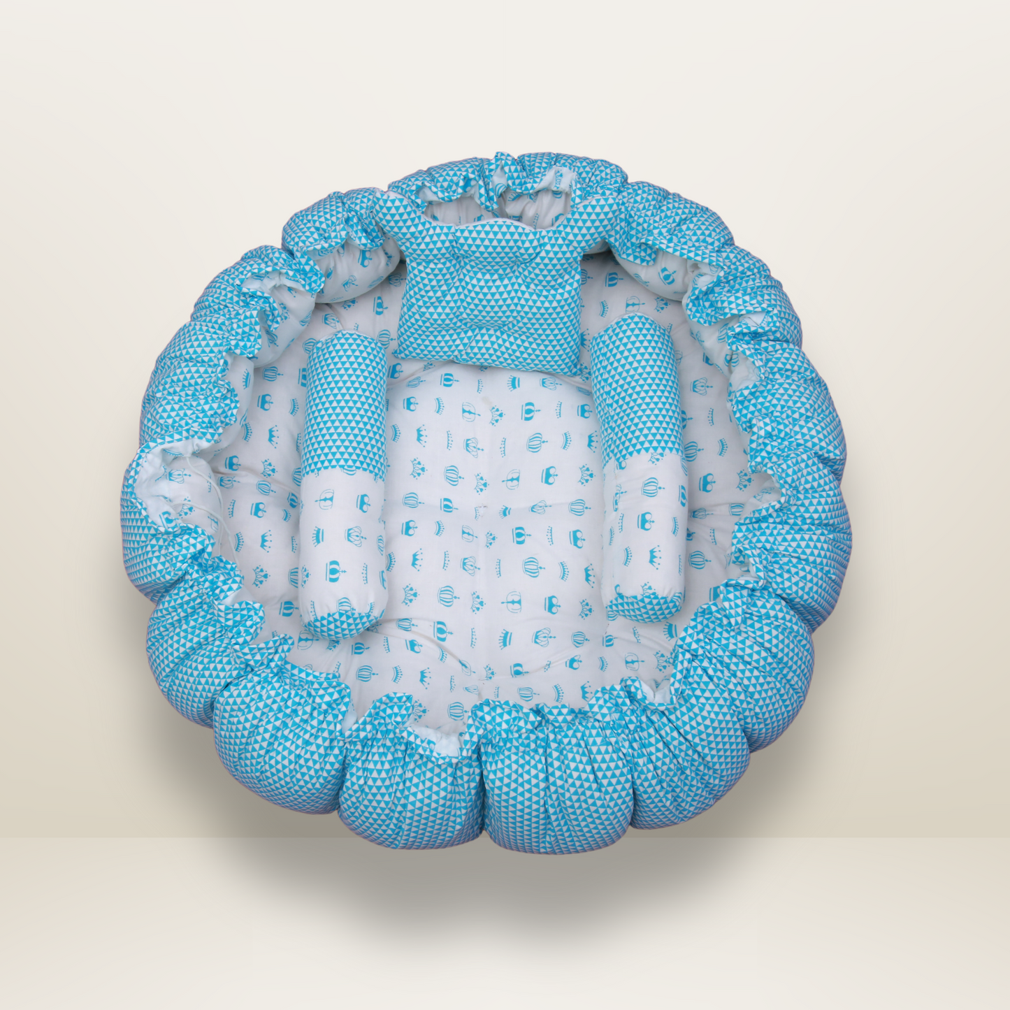 Bundle 5 | Sky Blue | GB Swaddle Bed Luxe,GB Dreamy Net Bed, GB Cocoon Bed Cradle Set and GB Pose Nest Bed