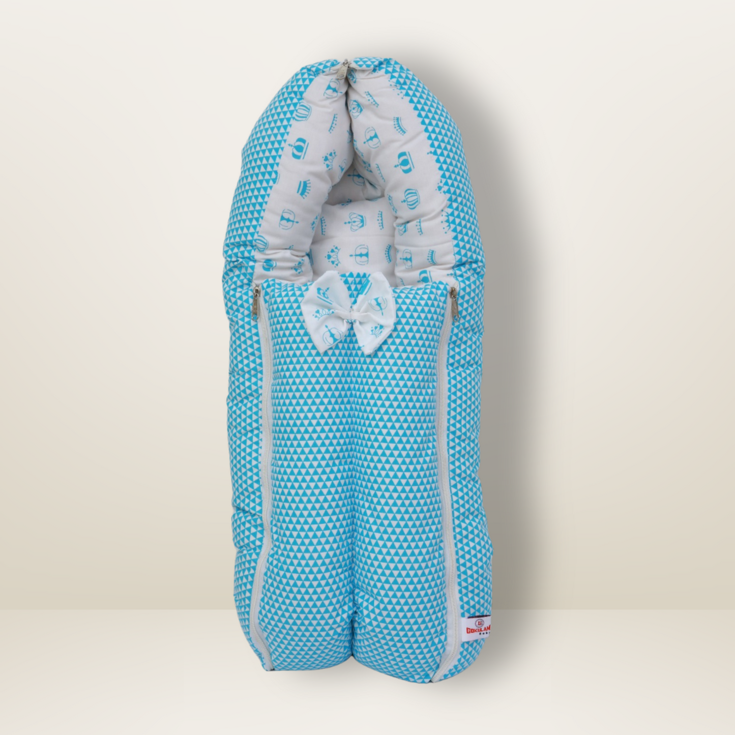 Bundle 4 | Sky Blue | GB Swaddle Bed,GB Comfy Net Bed,GB Baby Organizer and GB Feeding Cushion
