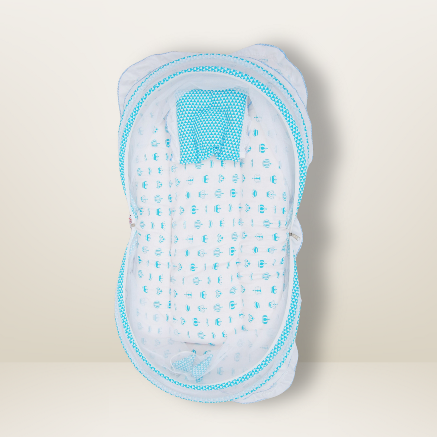 Bundle 5 | Sky Blue | GB Swaddle Bed Luxe,GB Dreamy Net Bed, GB Cocoon Bed Cradle Set and GB Pose Nest Bed