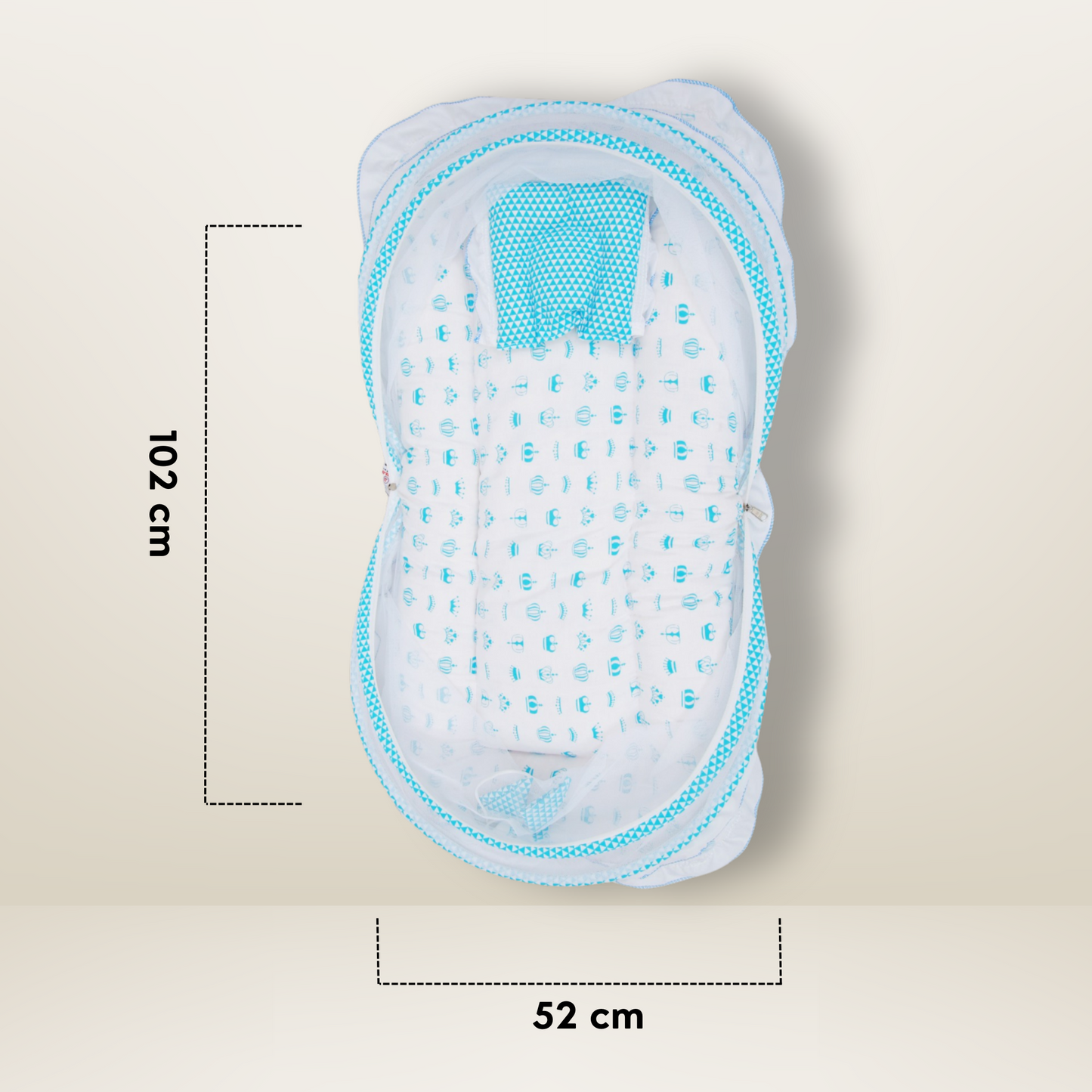 Bundle 3 Luxe | Sky Blue | GB Swaddle Bed Luxe,GB Dreamy Net Bed and GB Cocoon Bed Cradle