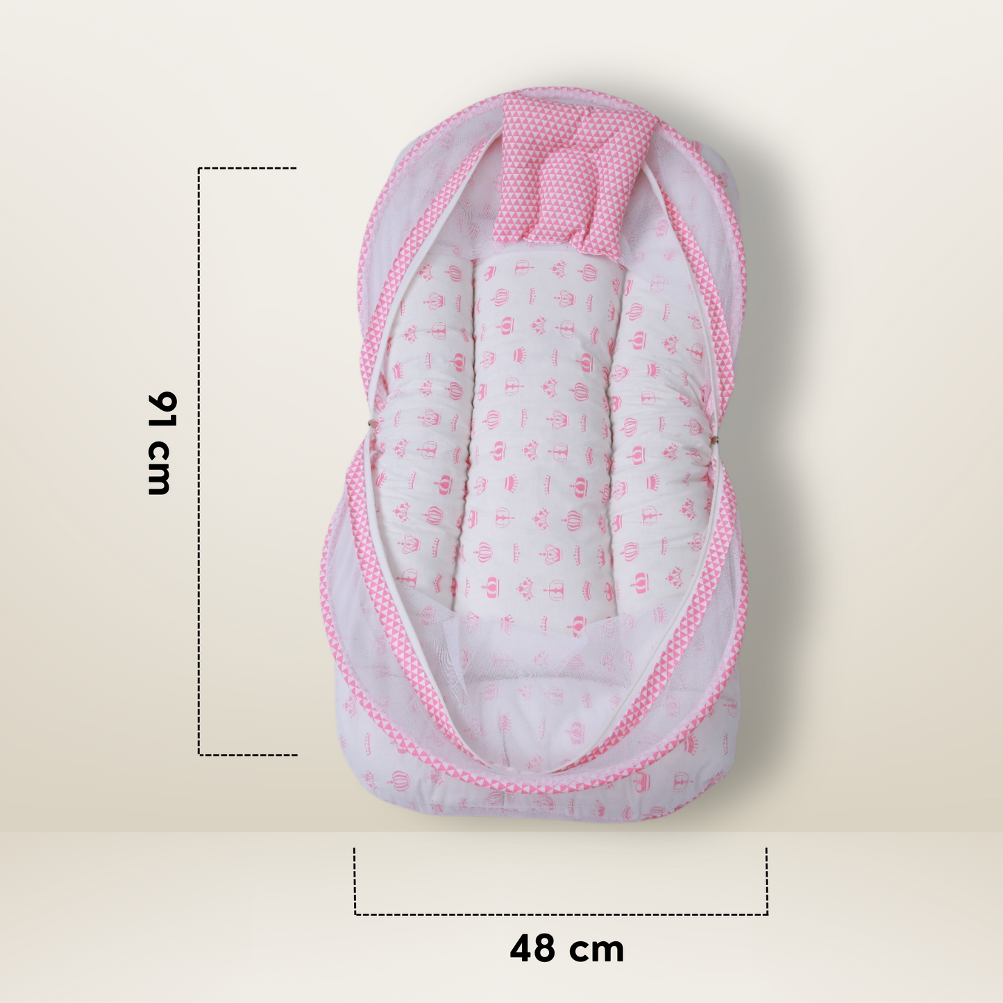 Bundle 4 | Pink | GB Swaddle Bed,GB Comfy Net Bed,GB Baby Organizer and GB Feeding Cushion