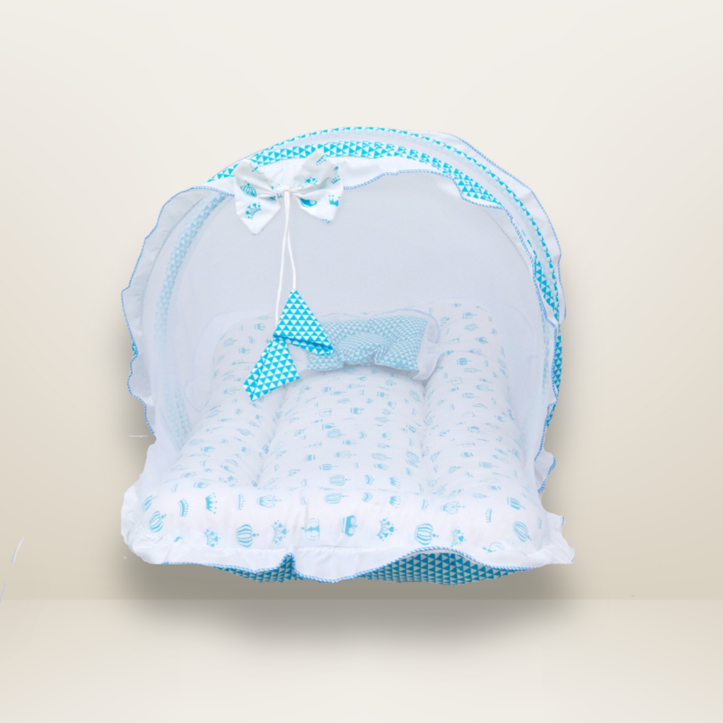 Bundle 3 Luxe | Sky Blue | GB Swaddle Bed Luxe,GB Dreamy Net Bed and GB Cocoon Bed Cradle