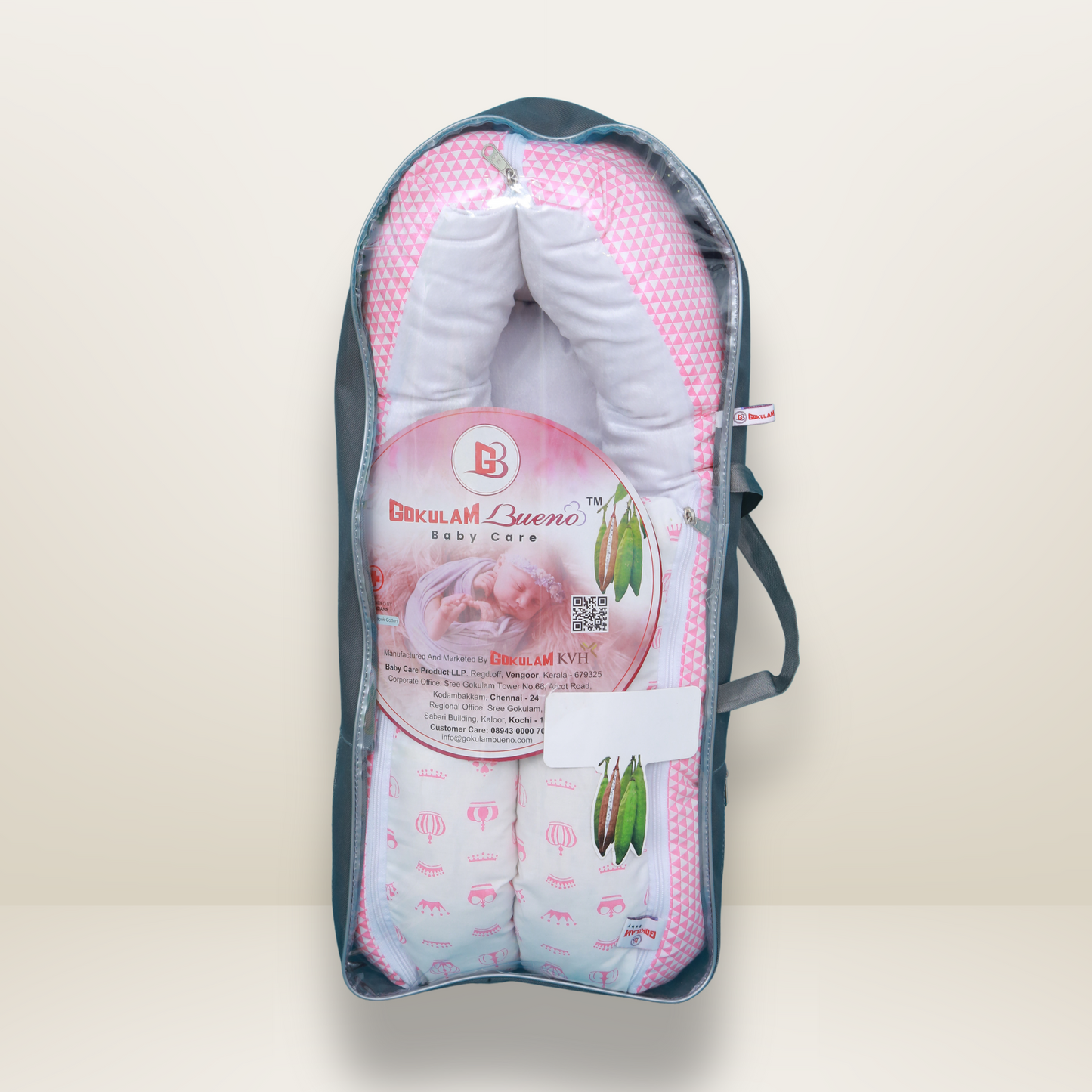 Bundle 3 Luxe | Pink | GB Swaddle Bed Luxe,GB Dreamy Net Bed and GB Cocoon Bed Cradle