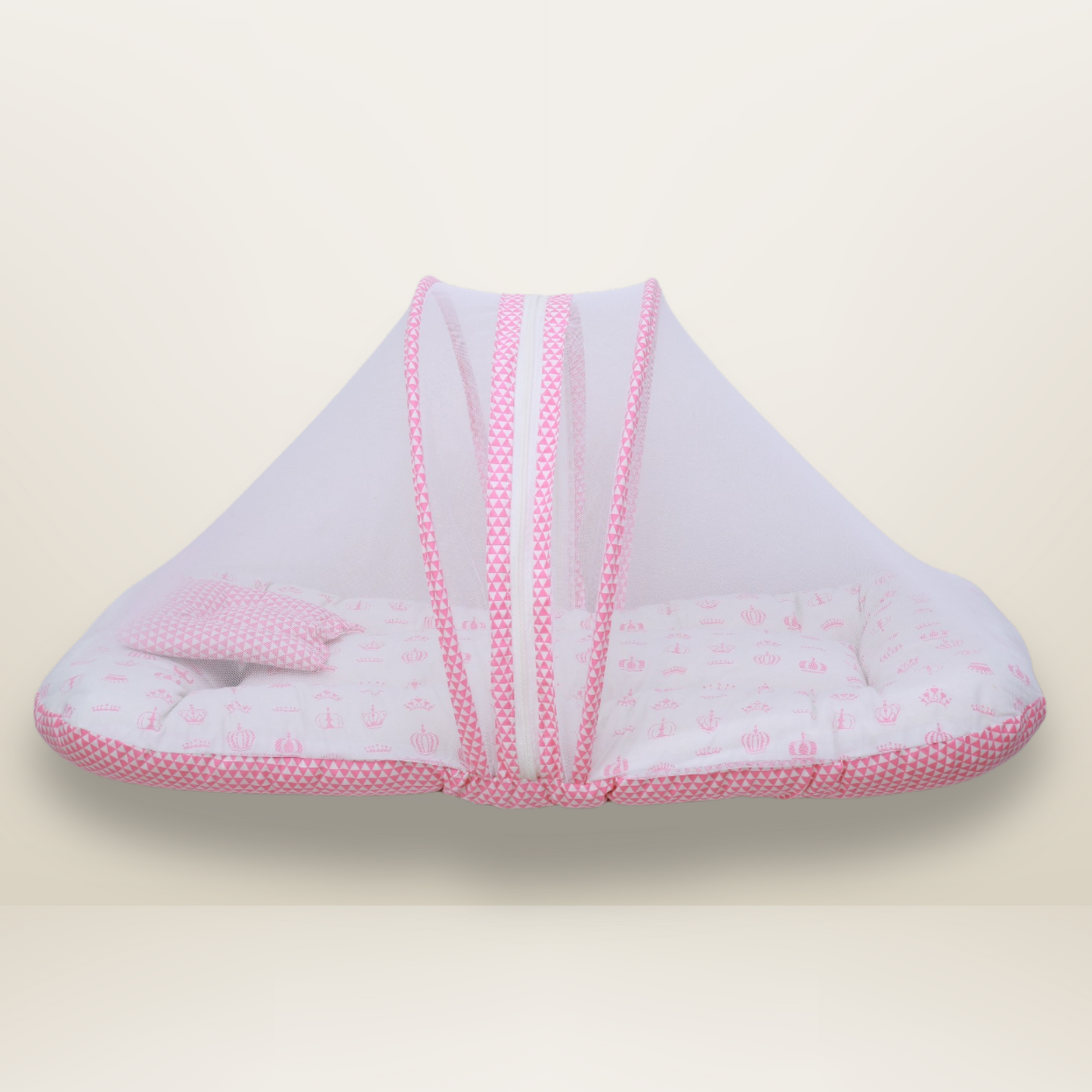 Bundle 4 | Pink | GB Swaddle Bed,GB Comfy Net Bed,GB Baby Organizer and GB Feeding Cushion