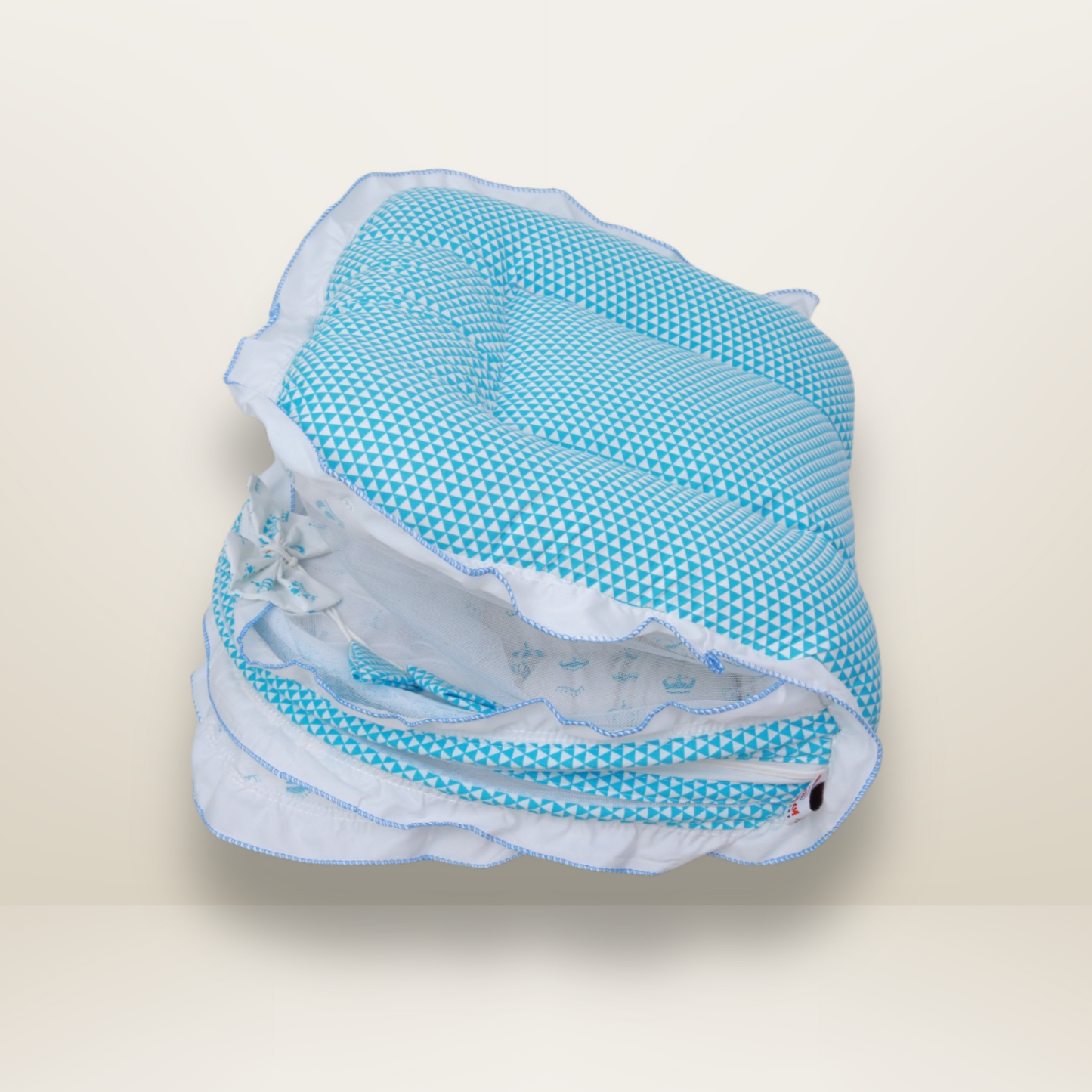 Bundle 3 Luxe | Sky Blue | GB Swaddle Bed Luxe,GB Dreamy Net Bed and GB Cocoon Bed Cradle