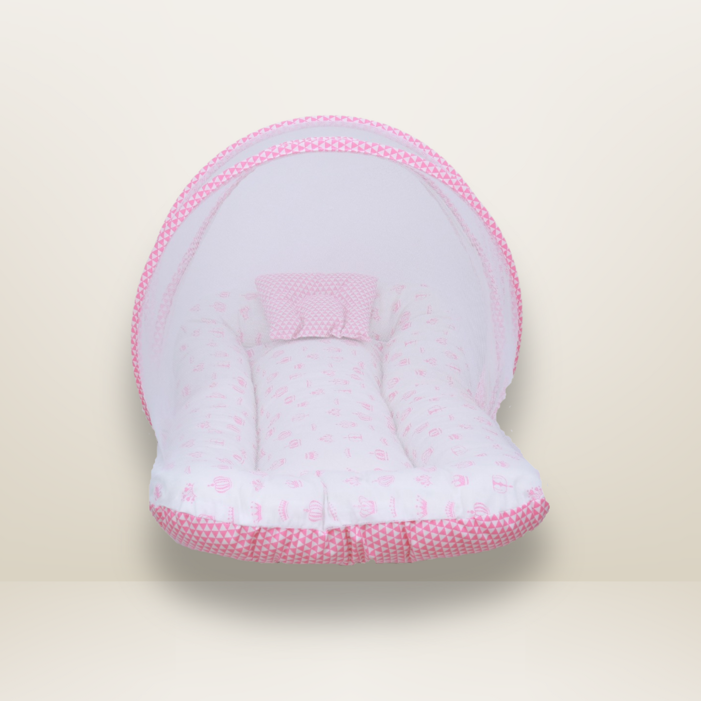 Bundle 4 | Pink | GB Swaddle Bed,GB Comfy Net Bed,GB Baby Organizer and GB Feeding Cushion