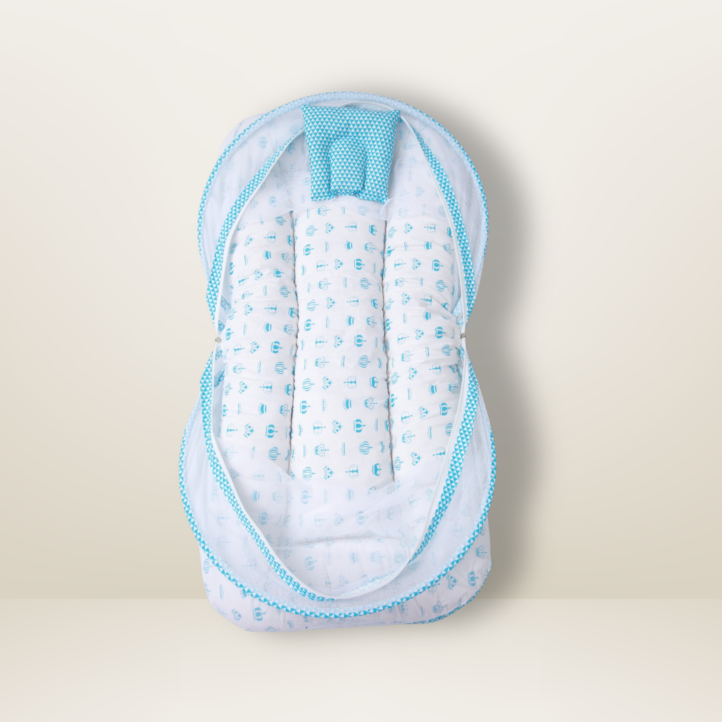 Bundle 3 | Sky Blue | GB Cocoon Bed Cradle,GB Comfy Net Bed and GB Swaddle Bed