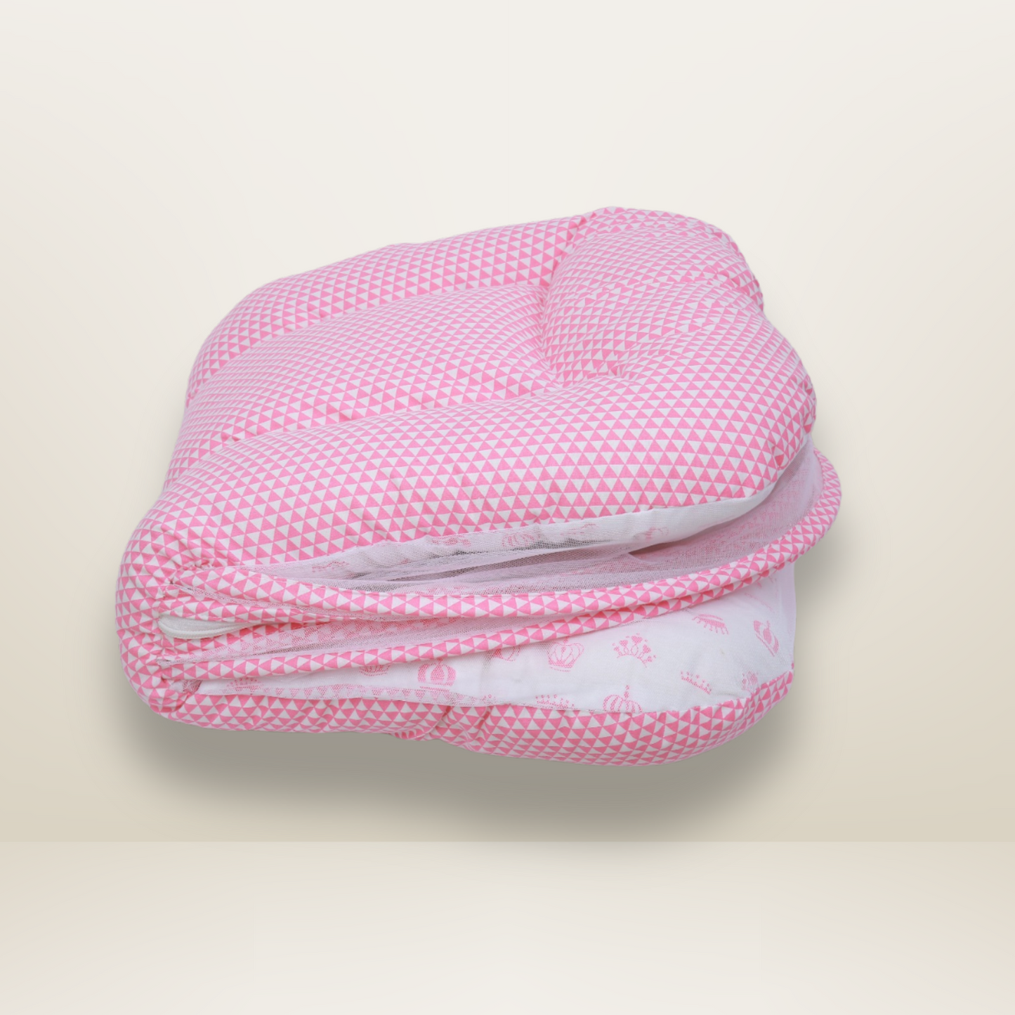Bundle 4 | Pink | GB Swaddle Bed,GB Comfy Net Bed,GB Baby Organizer and GB Feeding Cushion