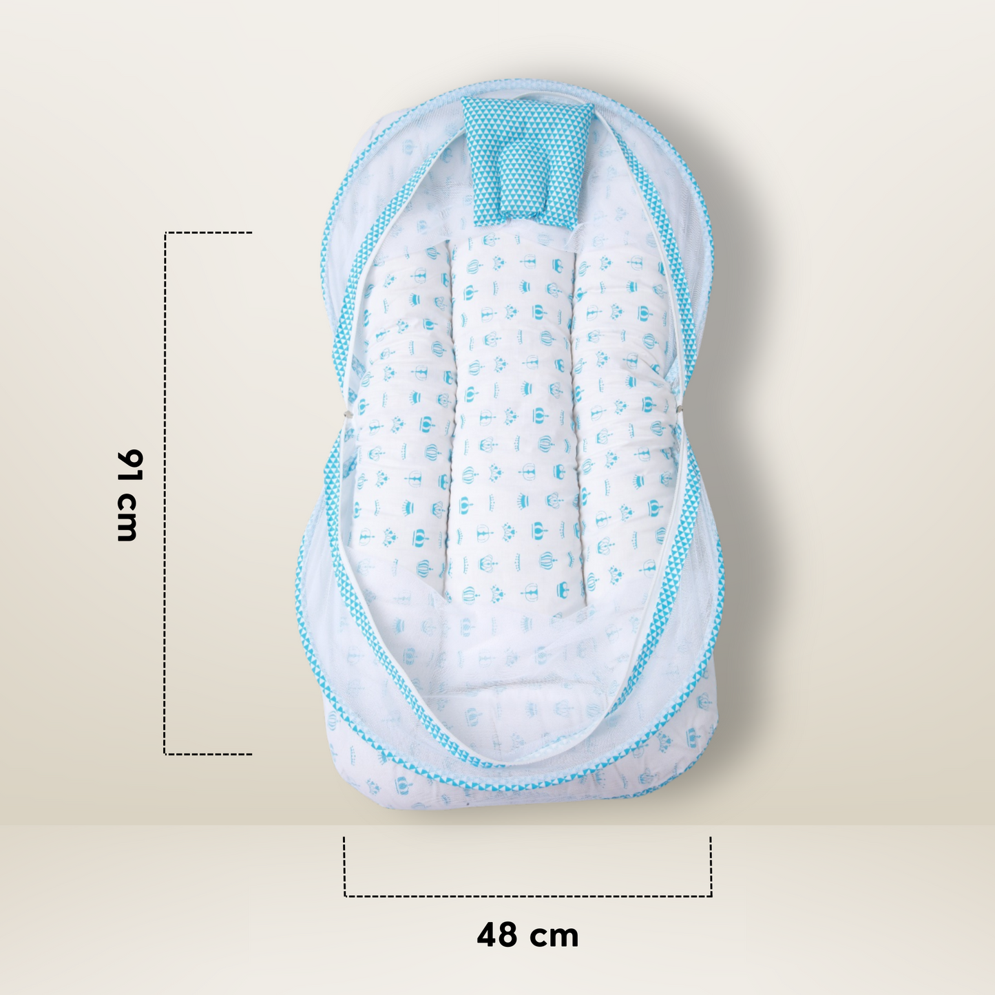 Bundle 3 | Sky Blue | GB Cocoon Bed Cradle,GB Comfy Net Bed and GB Swaddle Bed
