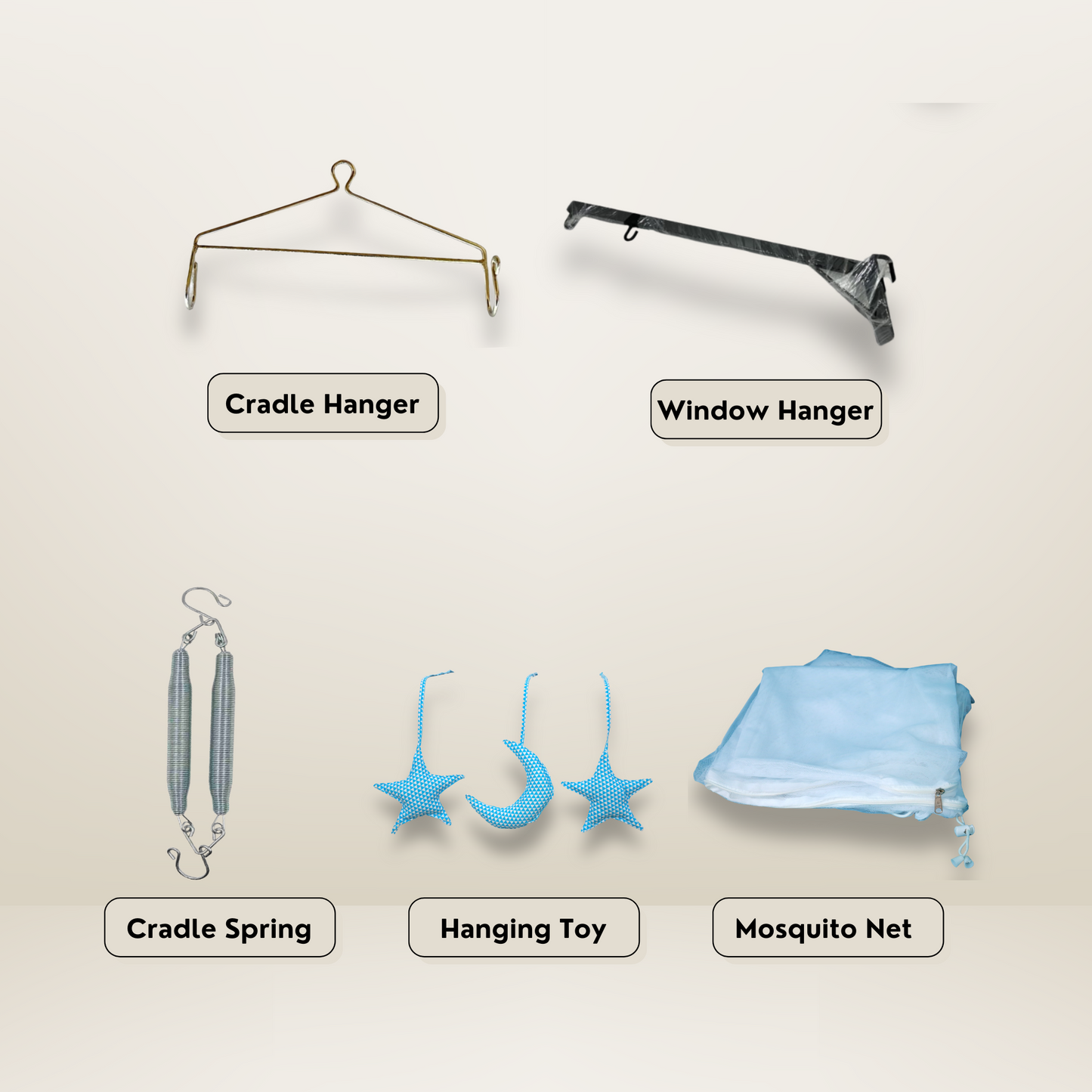 Bundle 5 | Sky Blue | GB Swaddle Bed Luxe,GB Dreamy Net Bed, GB Cocoon Bed Cradle Set and GB Pose Nest Bed