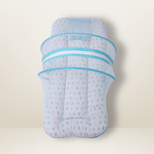 GB Comfy Net  Bed | (0-6 Month) | Sky Blue