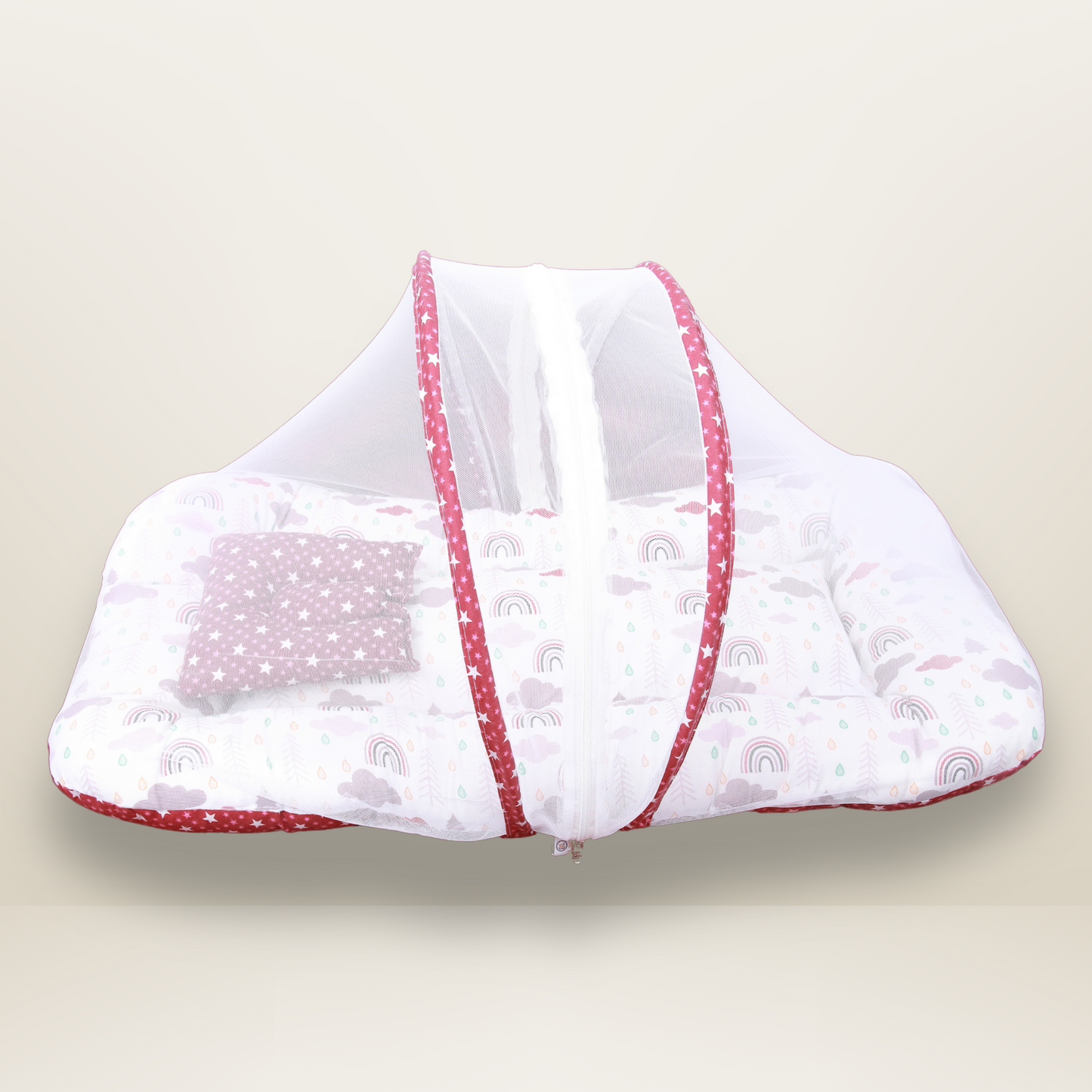 GB Comfy Net Bed | (6-12 Month) | Dark Red