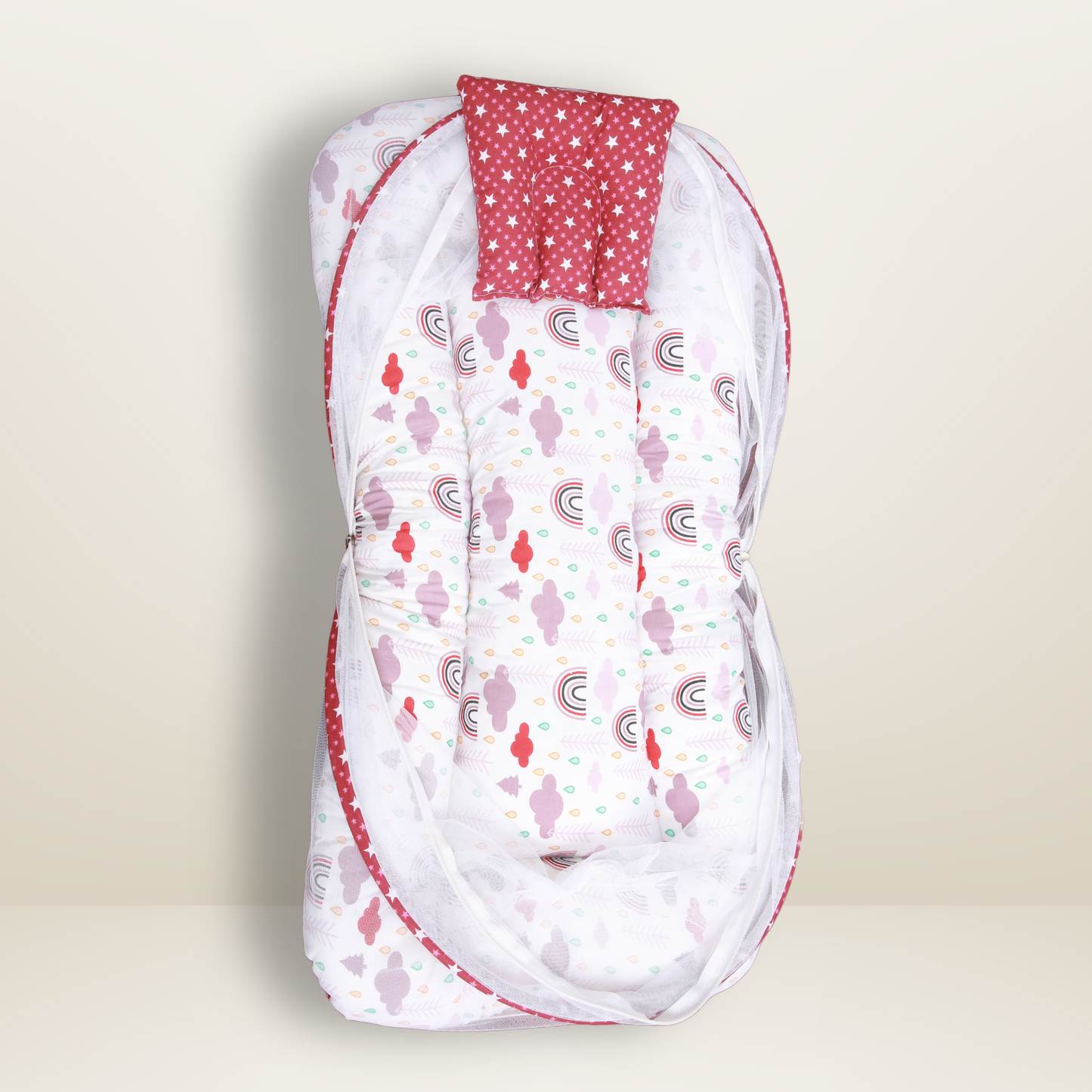 GB Comfy Net Bed | (6-12 Month) | Dark Red