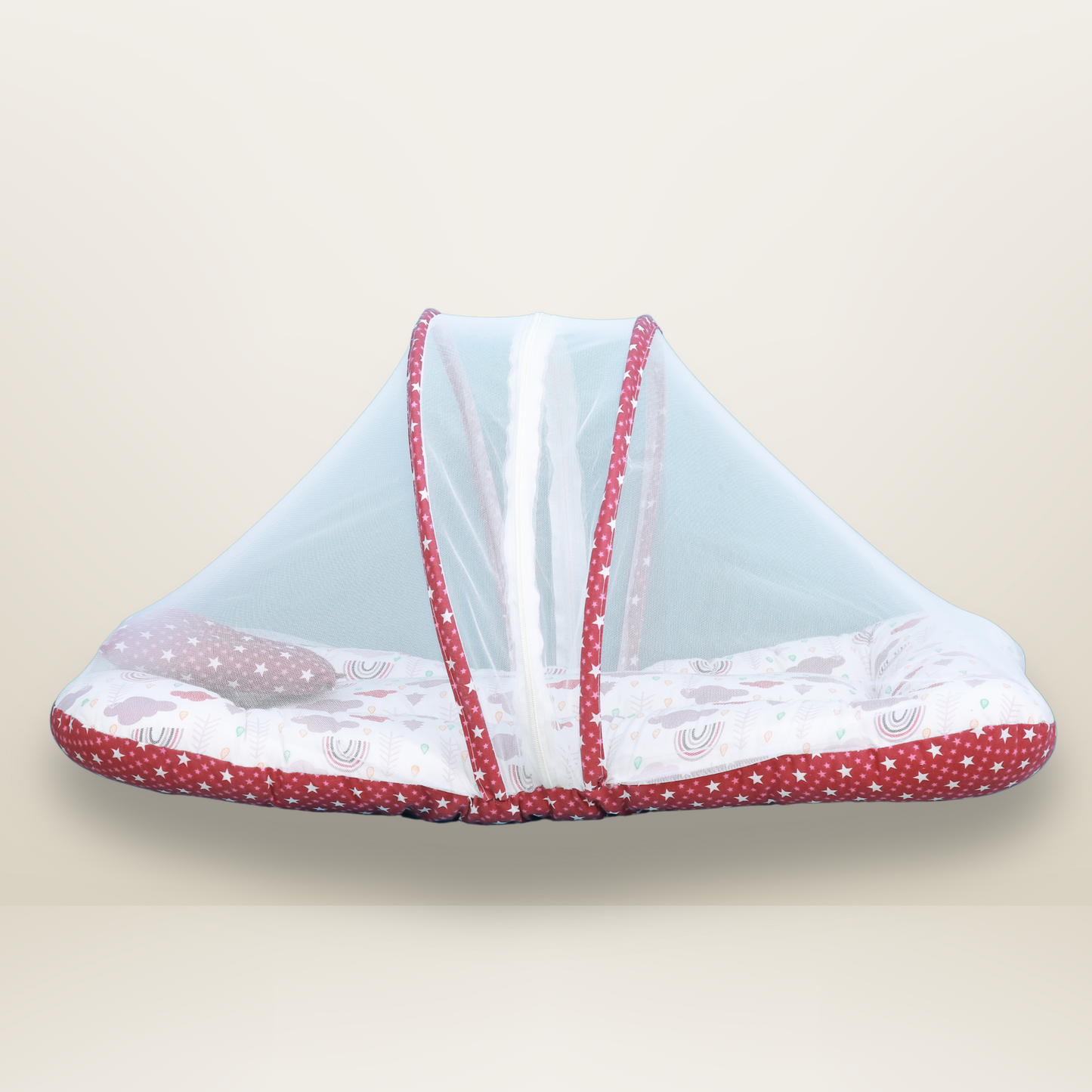 GB Comfy Net Bed | (6-12 Month) | Dark Red