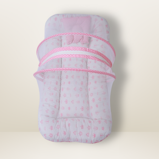 GB Comfy Net  Bed | (0-6 Month) | Pink