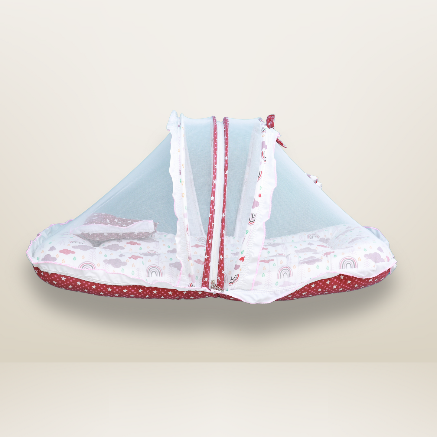 GB Dreamy Net Bed | (6-12 Months) | Dark Red