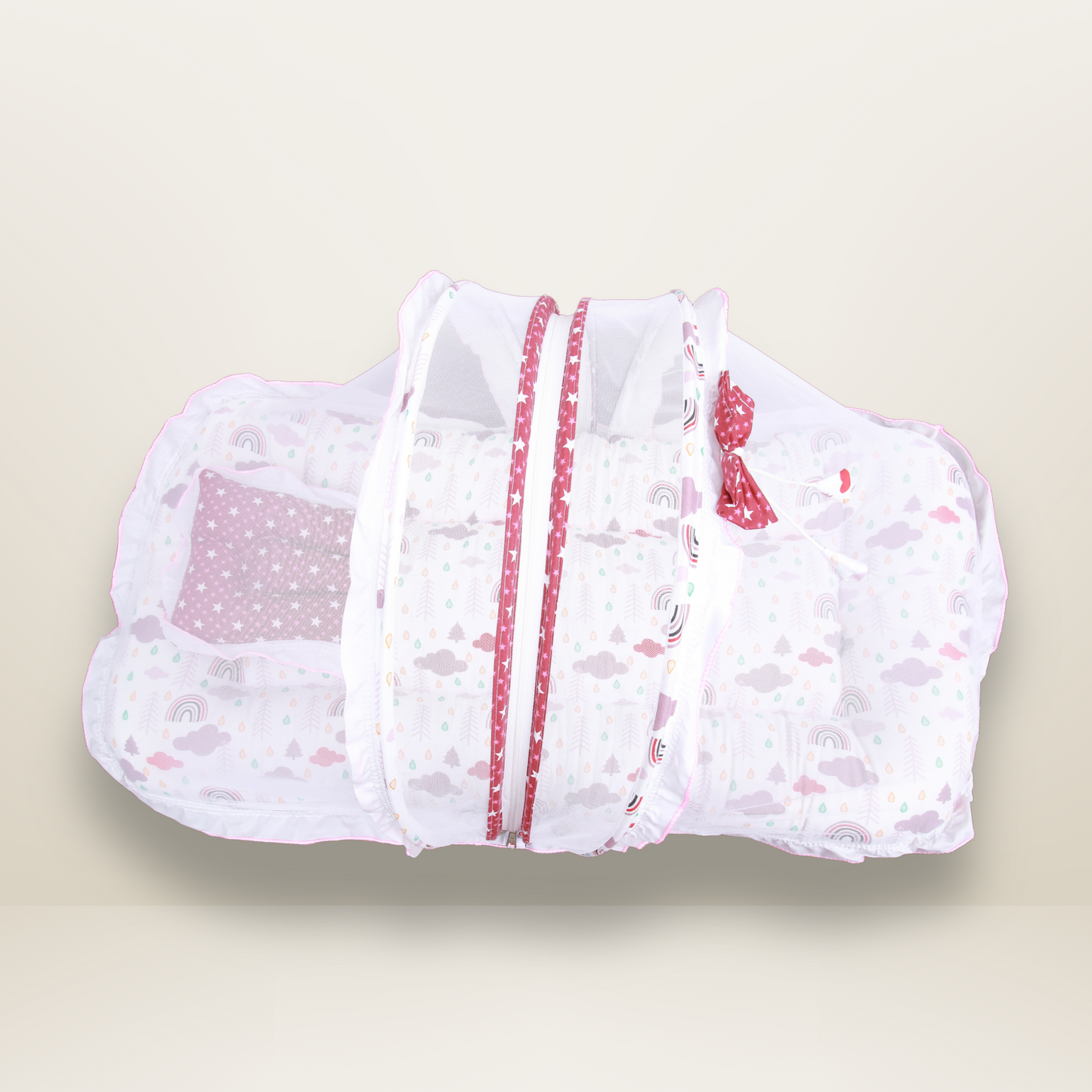 GB Dreamy Net Bed | (6-12 Months) | Dark Red