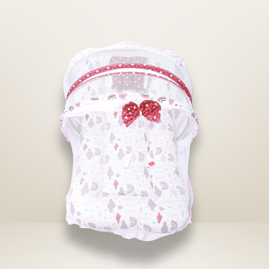 GB Dreamy Net Bed | (6-12 Months) | Dark Red