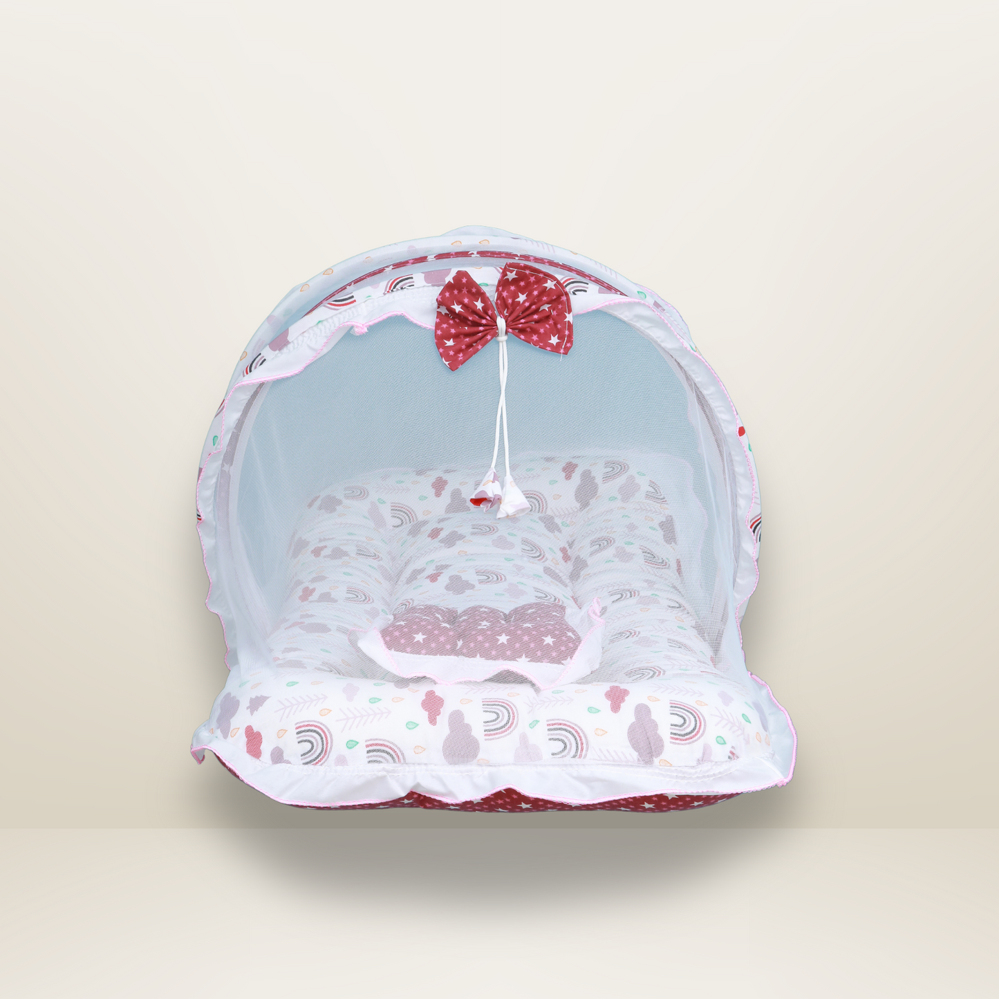 GB Dreamy Net Bed | (6-12 Months) | Dark Red