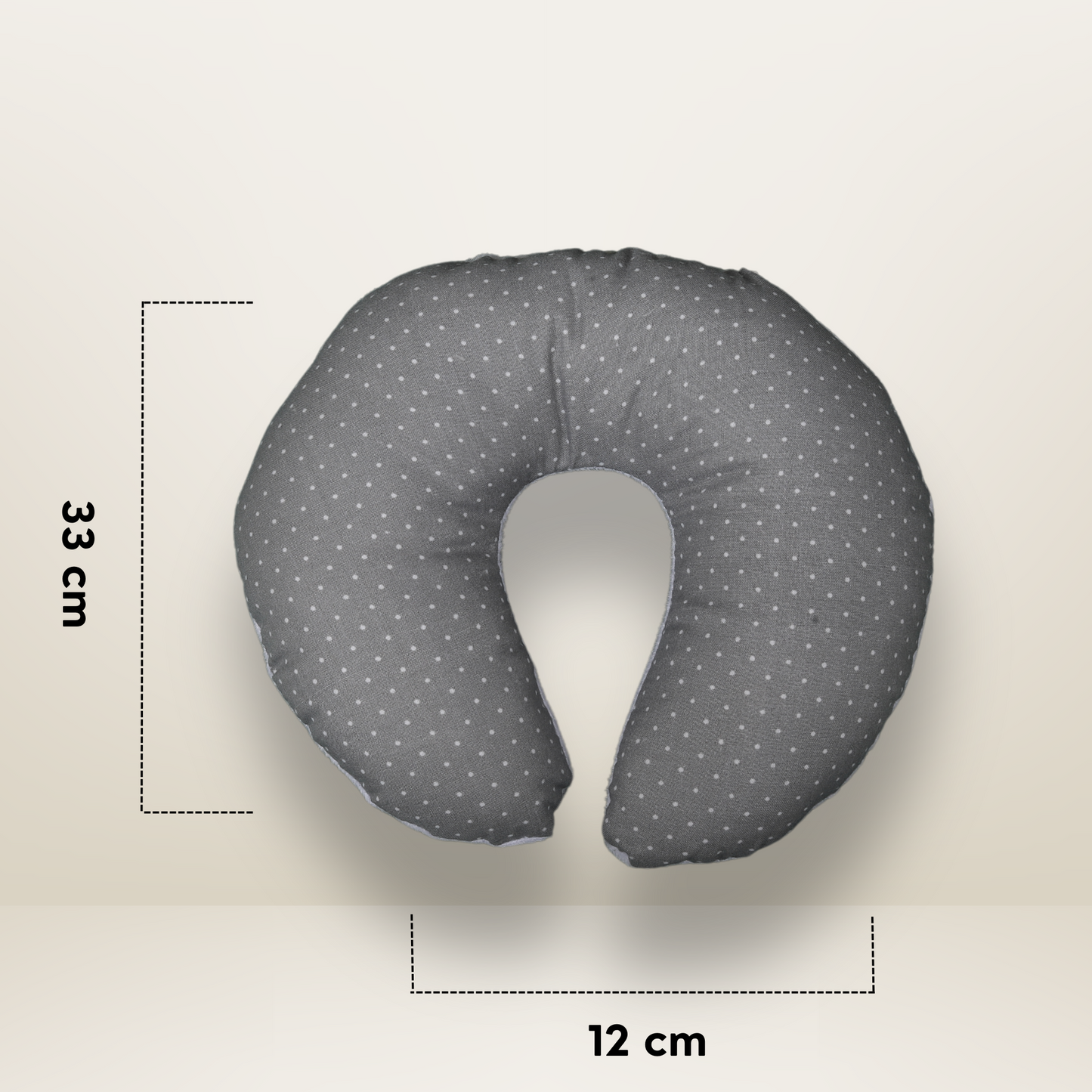 GB Plush Baby Pillow | Gray