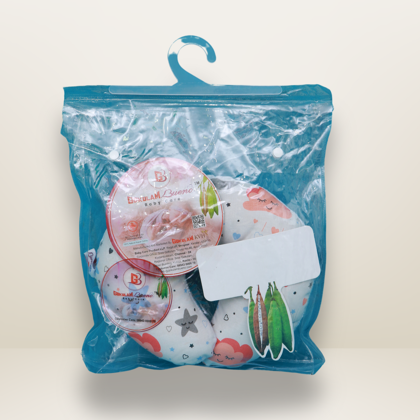 GB Plush Baby Pillow | White