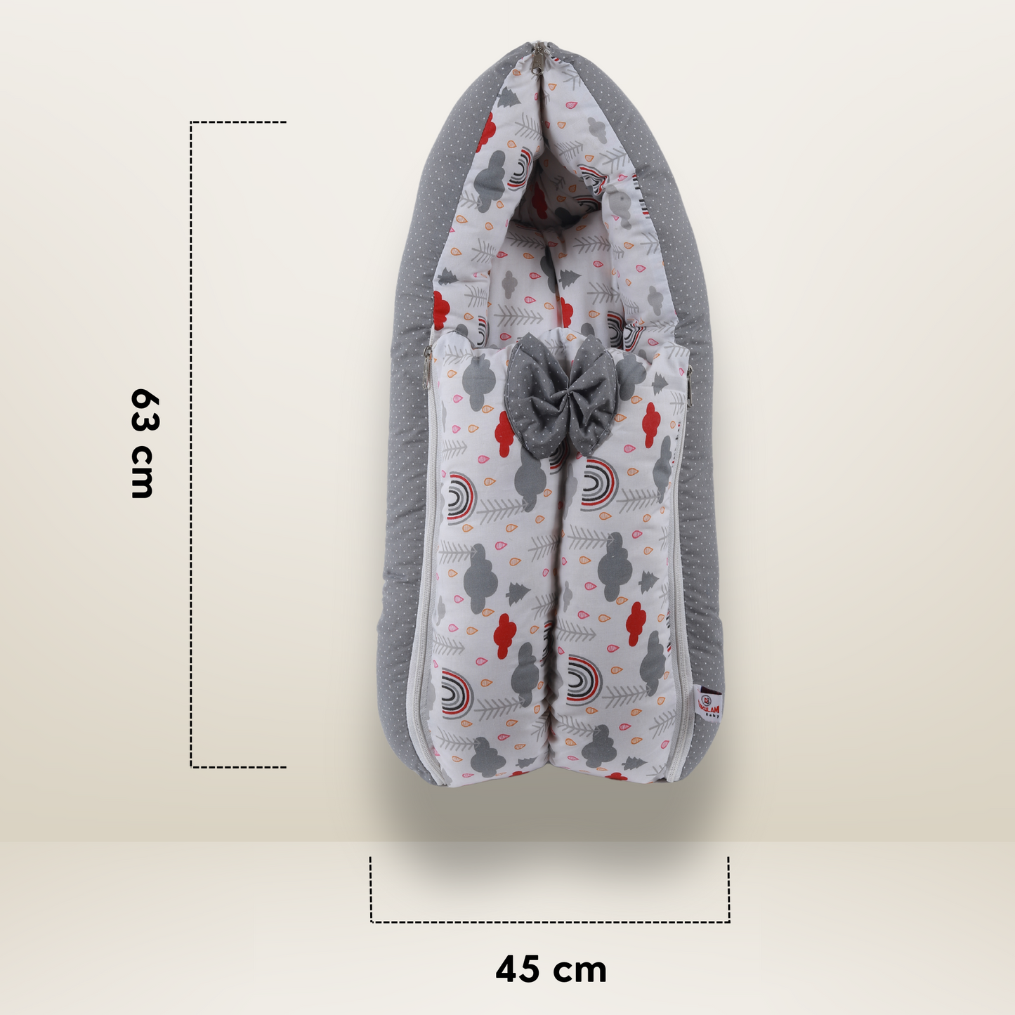 GB Swaddle Bed | (0-6 Months) | Gray