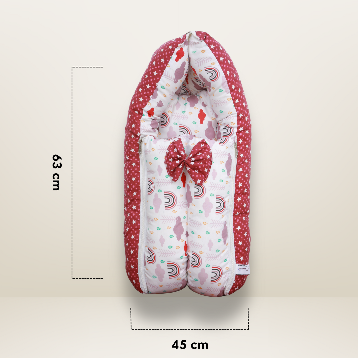 GB Swaddle Bed | (0-6 Months) | Dark Red