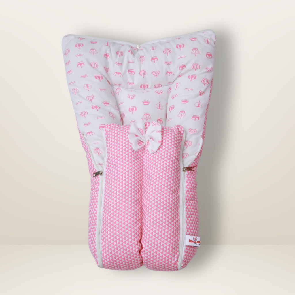 Bundle 3 | Pink | GB Cocoon Bed Cradle,GB Comfy Net Bed and GB Swaddle Bed