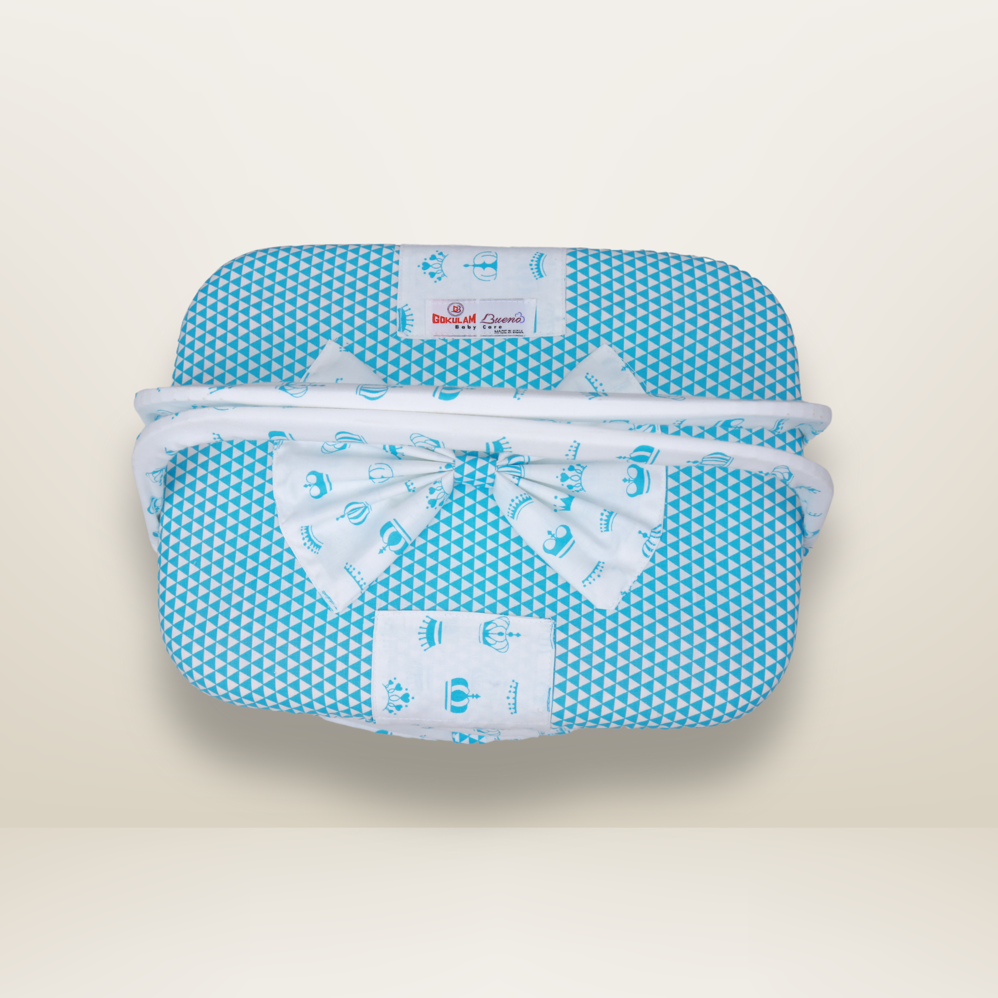 Bundle 4 | Sky Blue | GB Swaddle Bed,GB Comfy Net Bed,GB Baby Organizer and GB Feeding Cushion