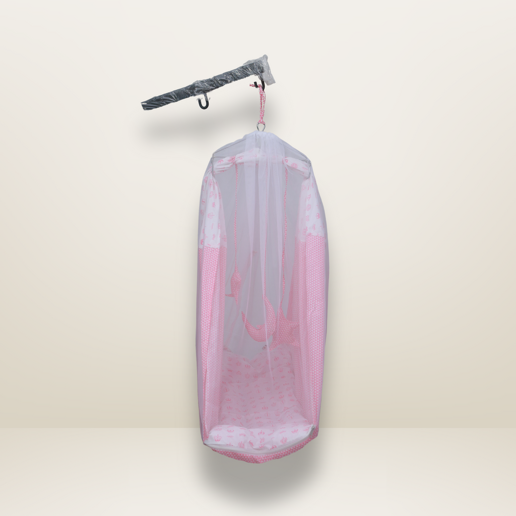 Bundle 3 | Pink | GB Cocoon Bed Cradle,GB Comfy Net Bed and GB Swaddle Bed
