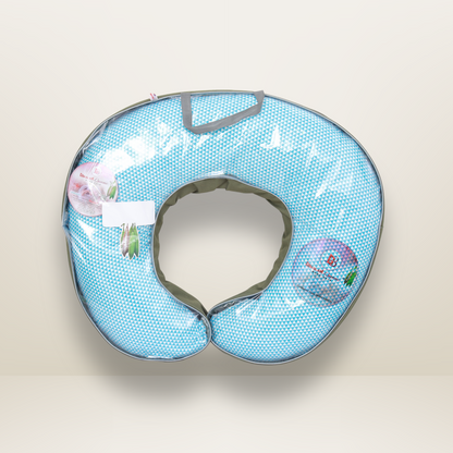 Bundle 4 | Sky Blue | GB Swaddle Bed,GB Comfy Net Bed,GB Baby Organizer and GB Feeding Cushion