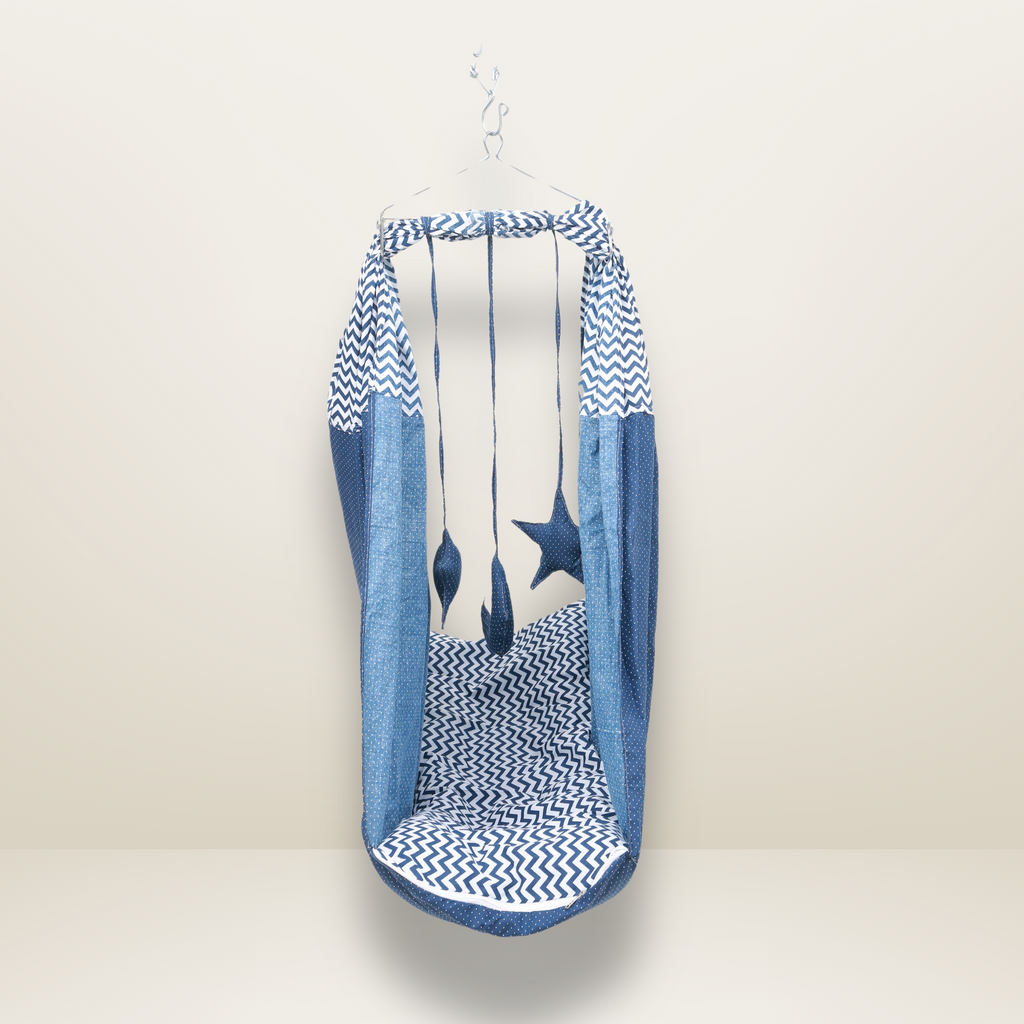 Bundle 6 | Blue | GB Swaddle Bed Luxe,GB Feeding Cushion,GB Dreamy Net Bed,GB Cocoon Bed Cradle,GB Pose Nest Bed and GB Baby Organizer