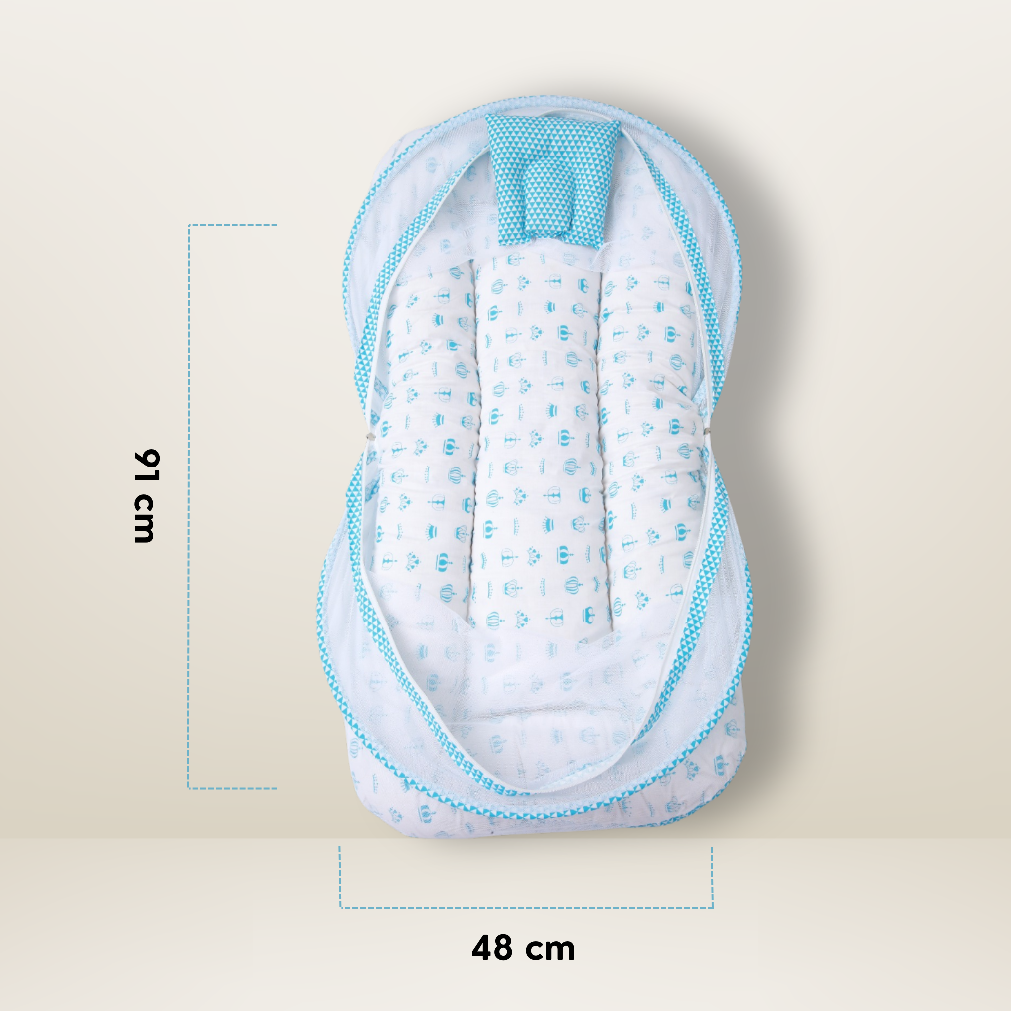 Bundle 1 | Sky Blue |  GB Comfy Net Bed and GB Swaddle Bed