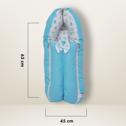 Bundle 3 | Sky Blue | GB Cocoon Bed Cradle,GB Comfy Net Bed and GB Swaddle Bed