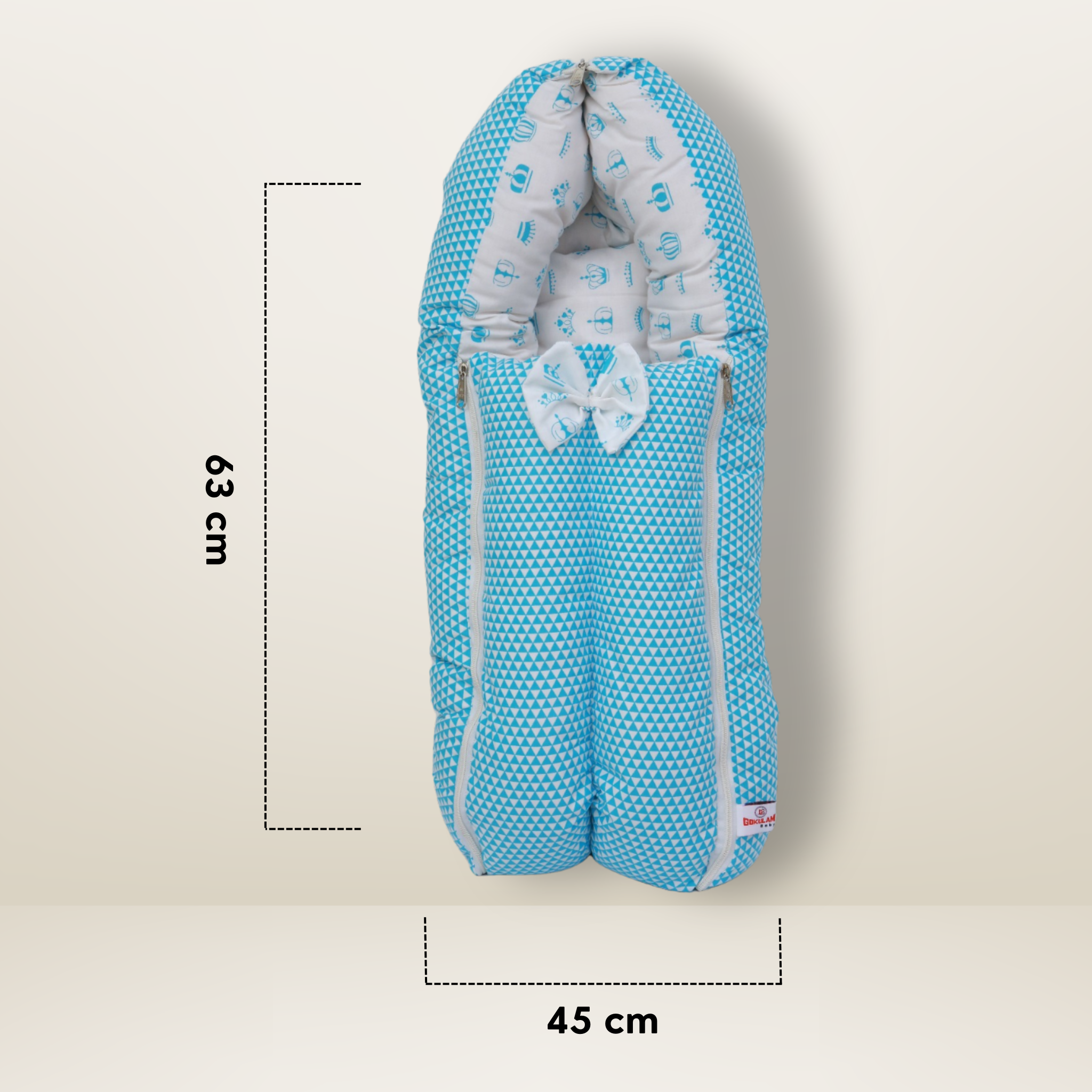 Bundle 4 | Sky Blue | GB Swaddle Bed,GB Comfy Net Bed,GB Baby Organizer and GB Feeding Cushion