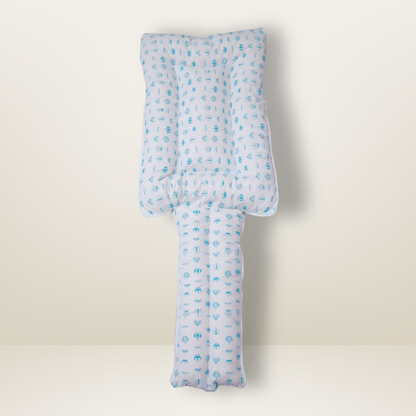 Bundle 4 | Sky Blue | GB Swaddle Bed,GB Comfy Net Bed,GB Baby Organizer and GB Feeding Cushion