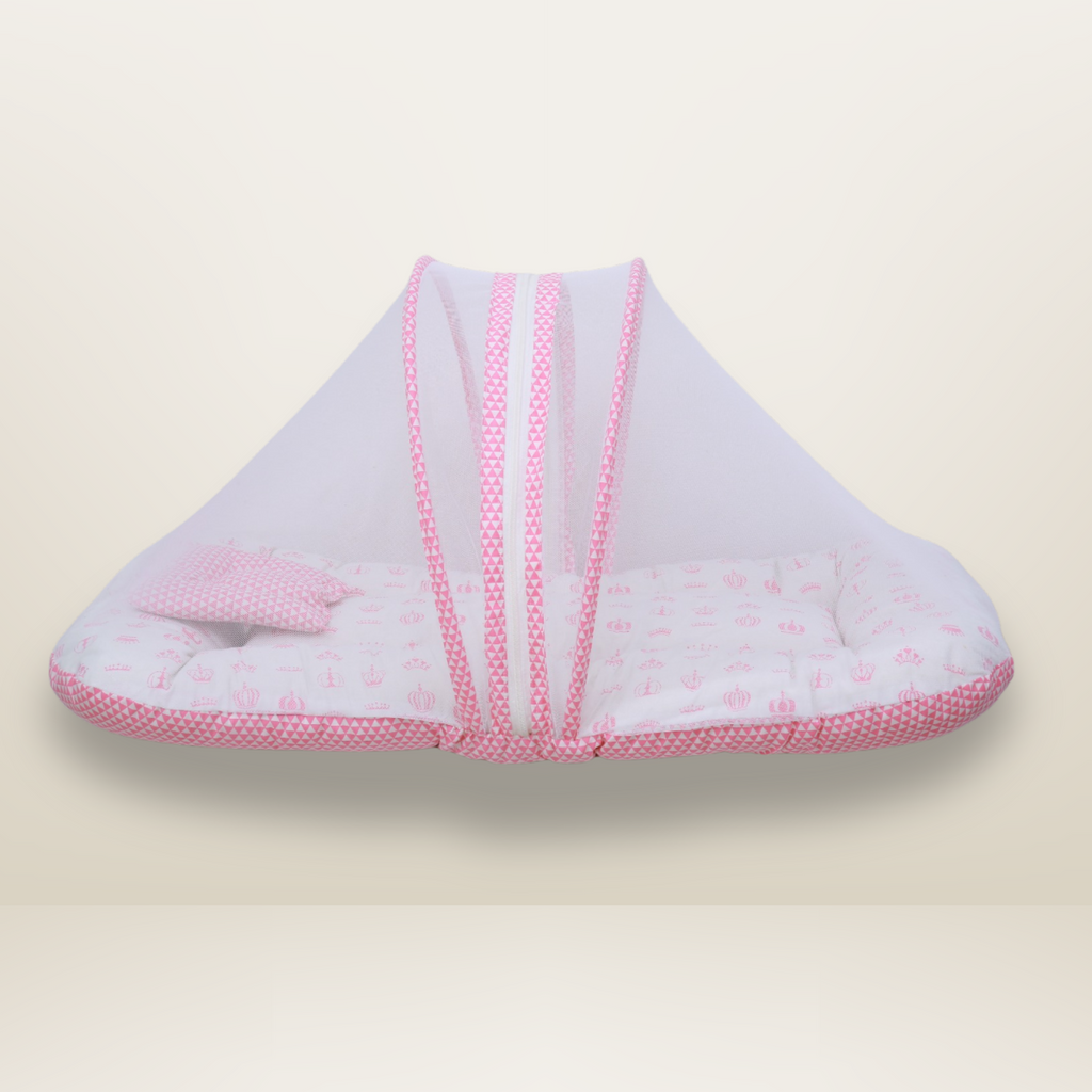 Bundle 3 | Pink | GB Cocoon Bed Cradle,GB Comfy Net Bed and GB Swaddle Bed