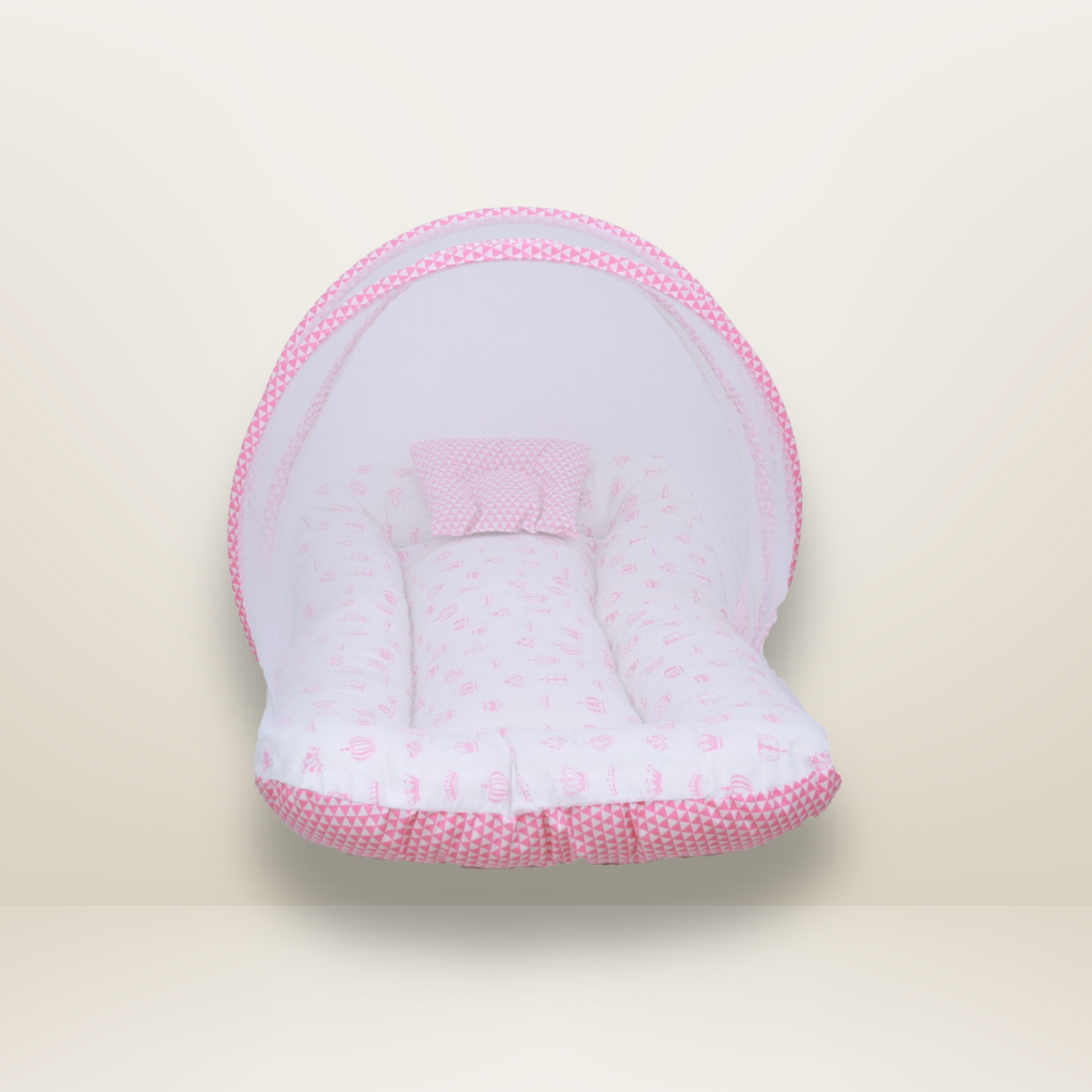 Bundle 3 | Pink | GB Cocoon Bed Cradle,GB Comfy Net Bed and GB Swaddle Bed
