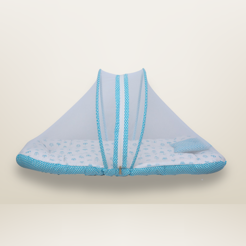 Bundle 1 | Sky Blue |  GB Comfy Net Bed and GB Swaddle Bed