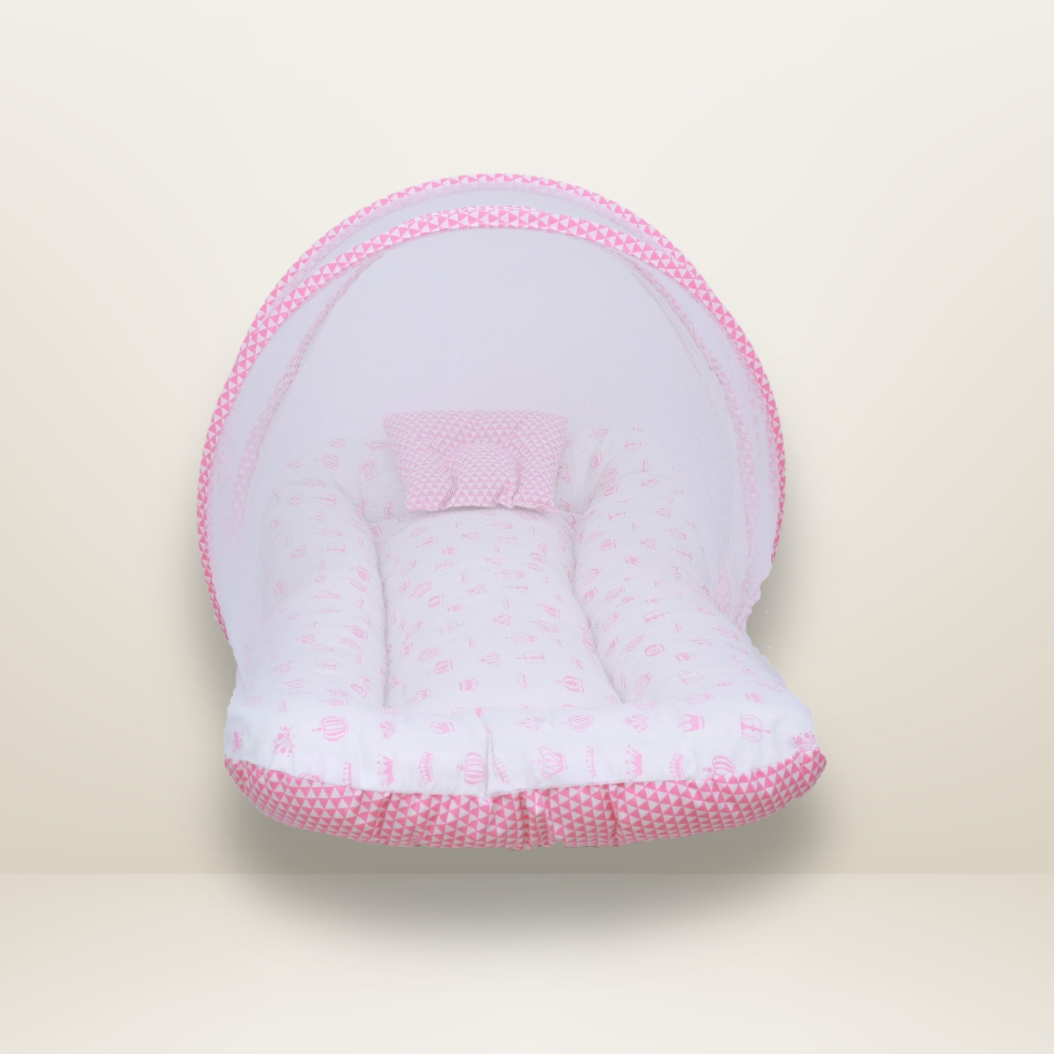 Bundle 4 | Pink | GB Swaddle Bed,GB Comfy Net Bed,GB Baby Organizer and GB Feeding Cushion