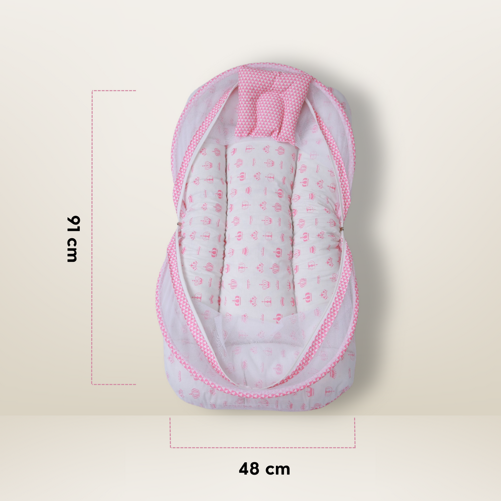 Bundle 1 | Pink | GB Comfy Net Bed and GB Swaddle Bed