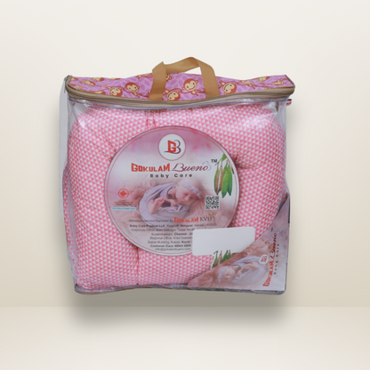 Bundle 4 | Pink | GB Swaddle Bed,GB Comfy Net Bed,GB Baby Organizer and GB Feeding Cushion