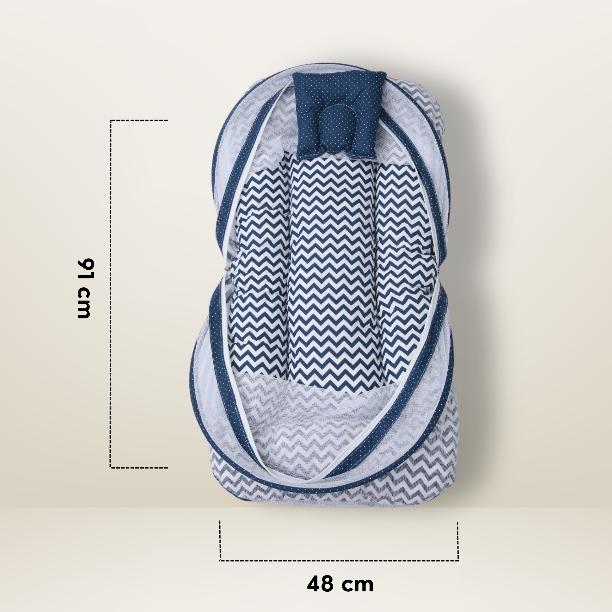 GB Comfy Net  Bed | (0-6 Month) | Blue