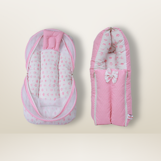 Bundle 1 | Pink | GB Comfy Net Bed and GB Swaddle Bed